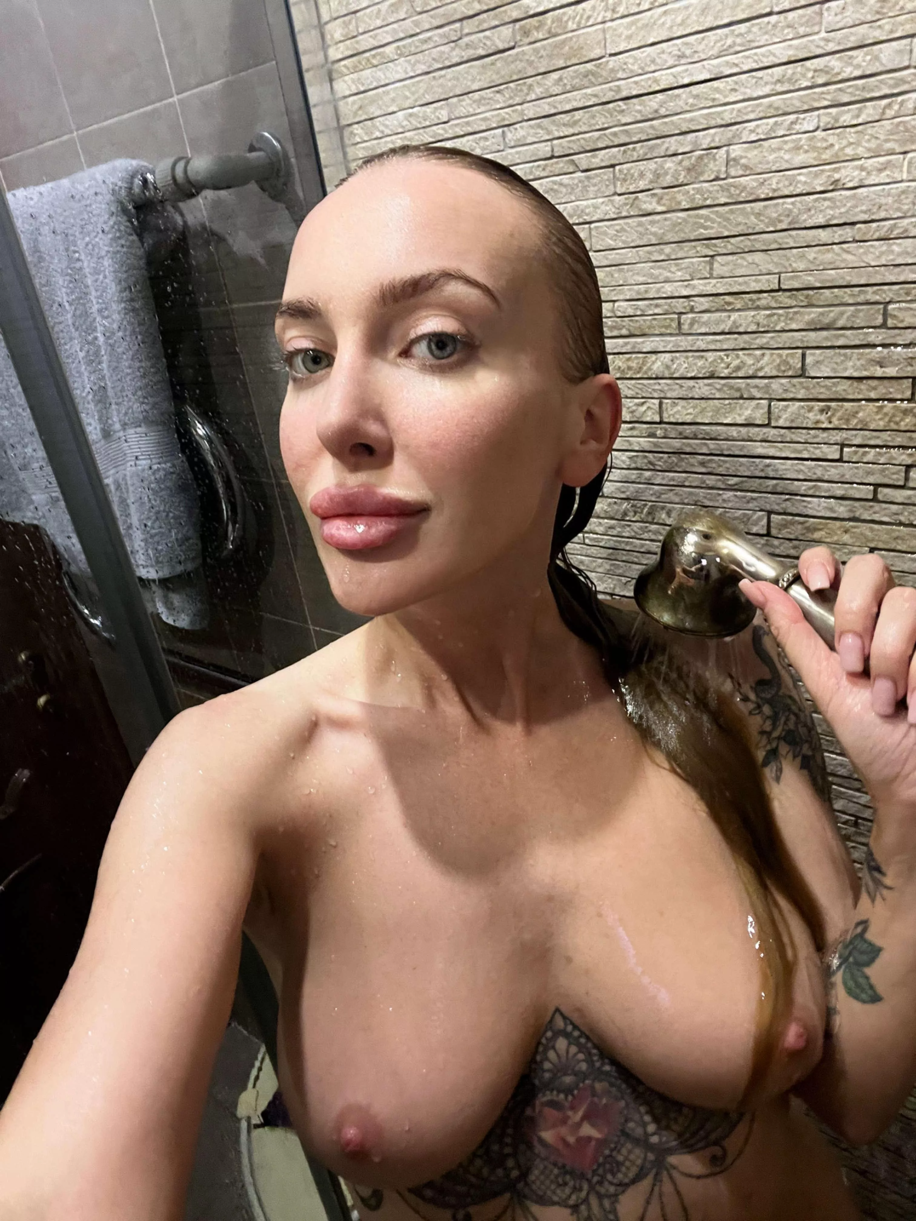 For a change, here's a photo of me in the shower.