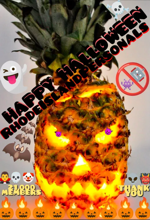 Happy Spooky Season 👻from⚓Rhode Island Personals⚓ We now have over 21,000 members. Play it safe while out Trick or Treating. What is everyone doing this 🎃? Any Party Plans?🥳 Feel free to post Parties and Events. Have fun socializing🎎...an