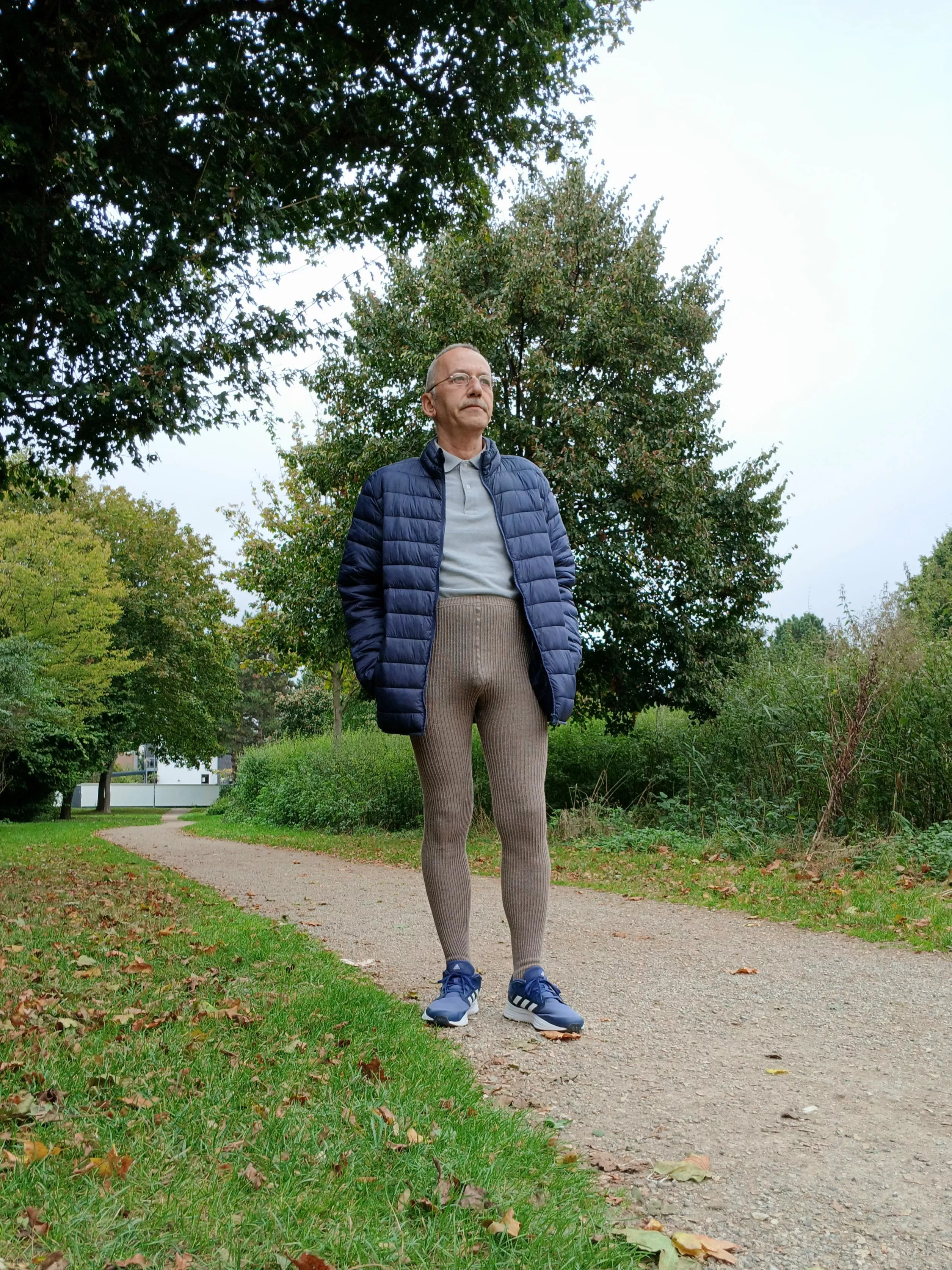 Here I'm wearing brown tights as casual pants outside.