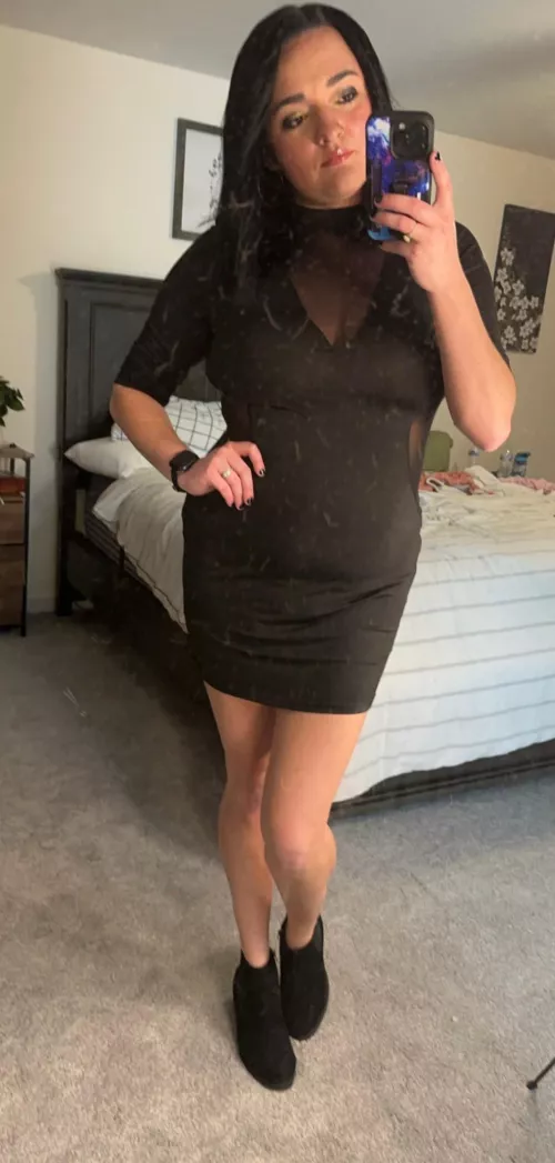 I hope daddy likes my black dress