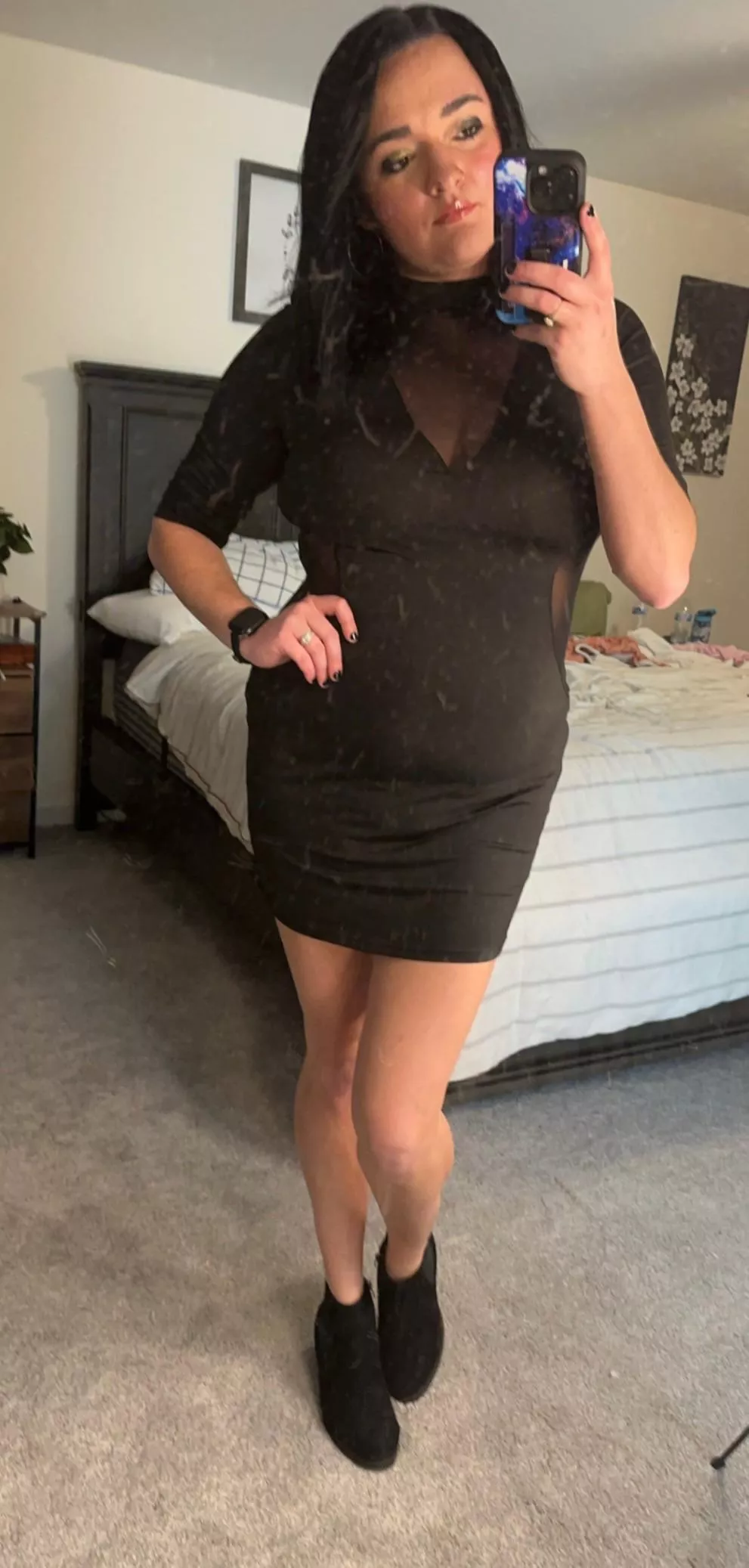 I hope daddy likes my black dress