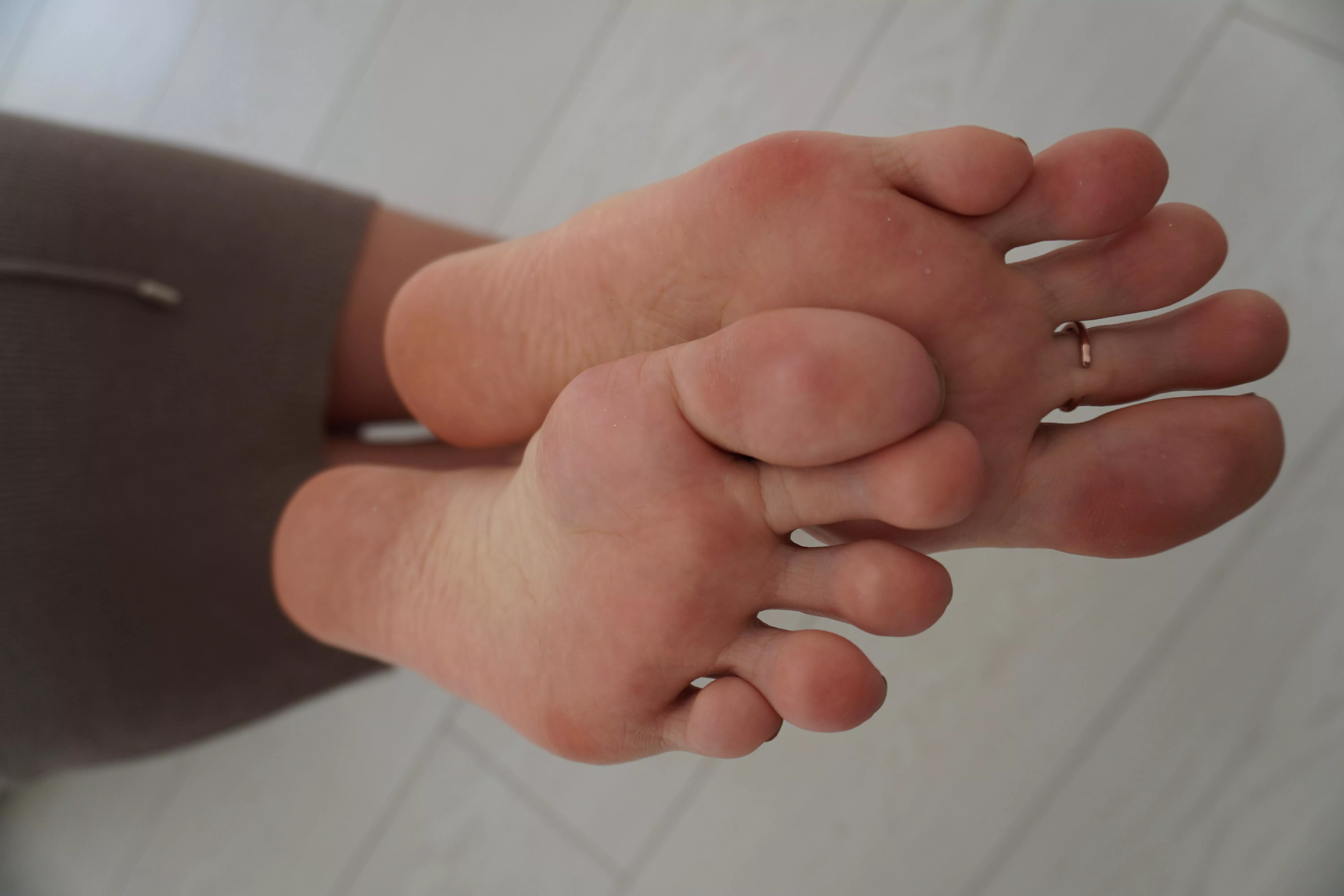 I love wearing a ring on my long toes