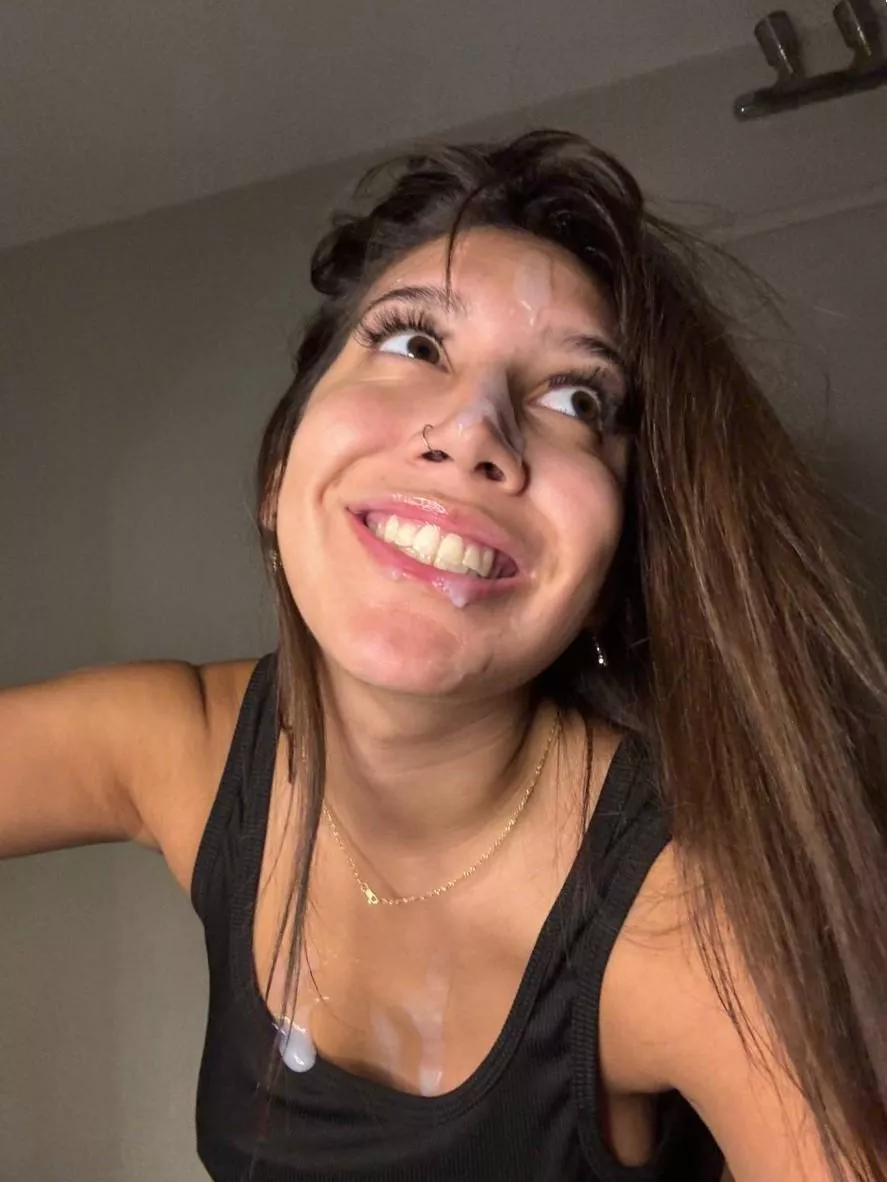 I want to cover my face with semen again. [F]