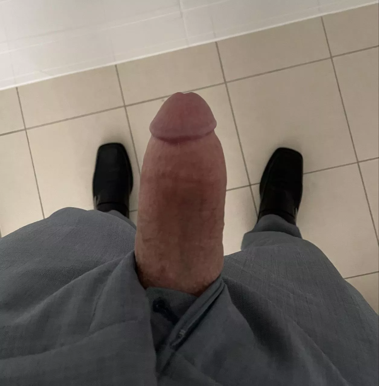 If you caught me like this in the bathroom at work, what’s your first move? 