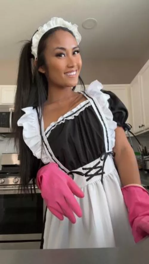 I'm sure you've fantasized more than once about a hot maid, and here I am