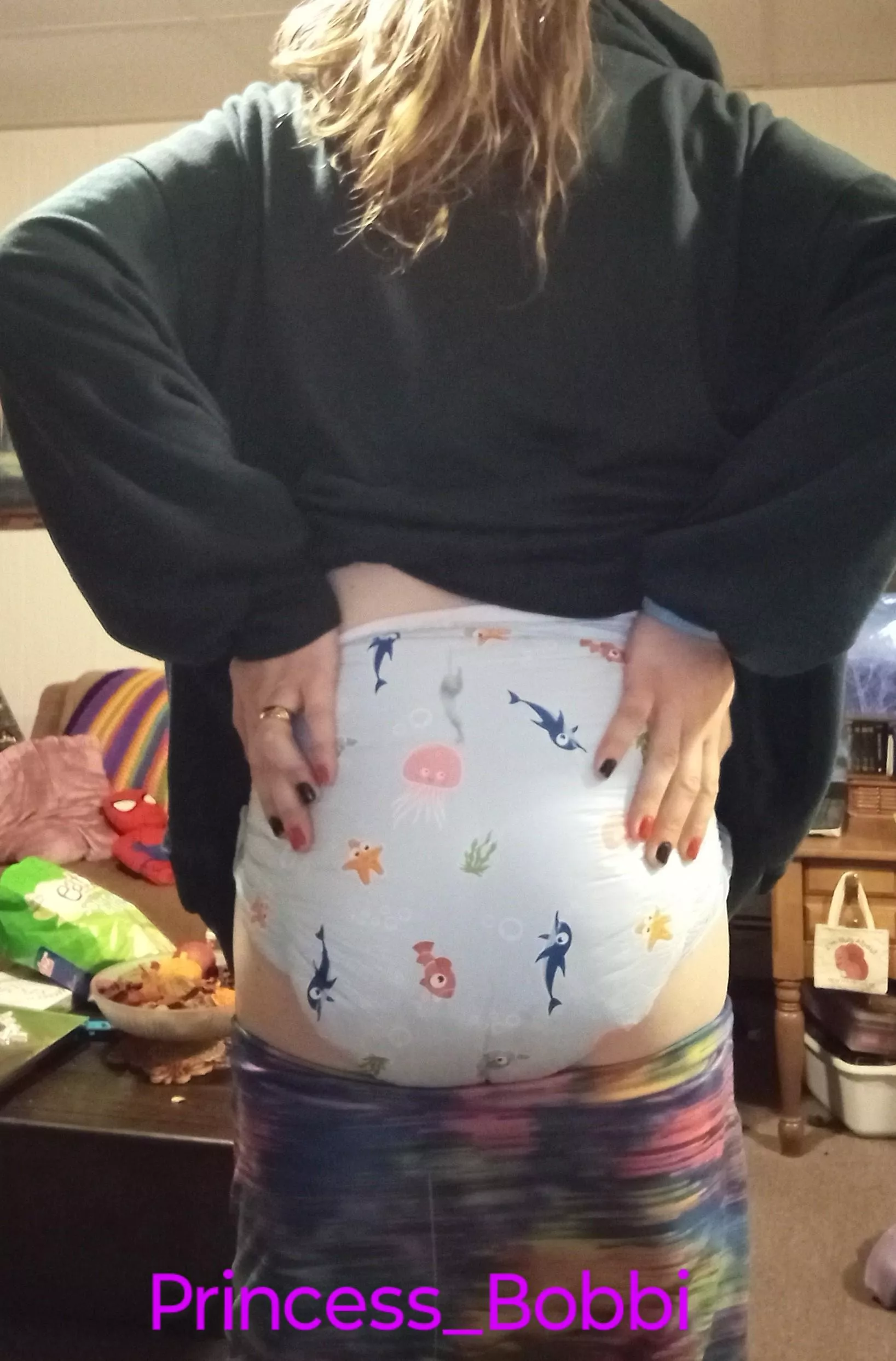 Just fillin' the seat of my pamps like a good girl.