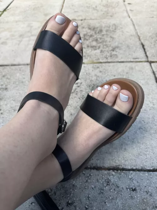 Like my strappy sandals?