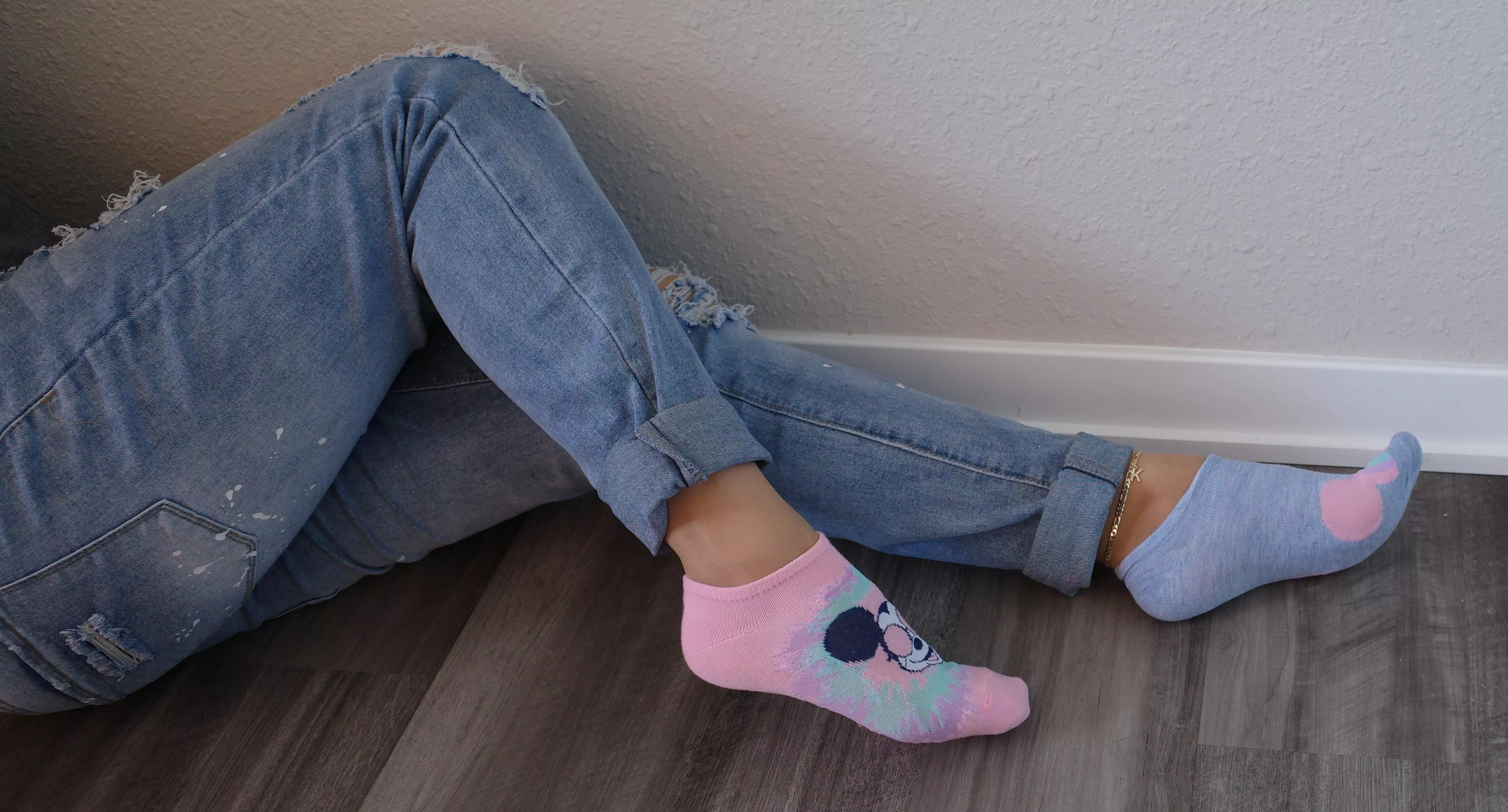 Mismatched disney socks