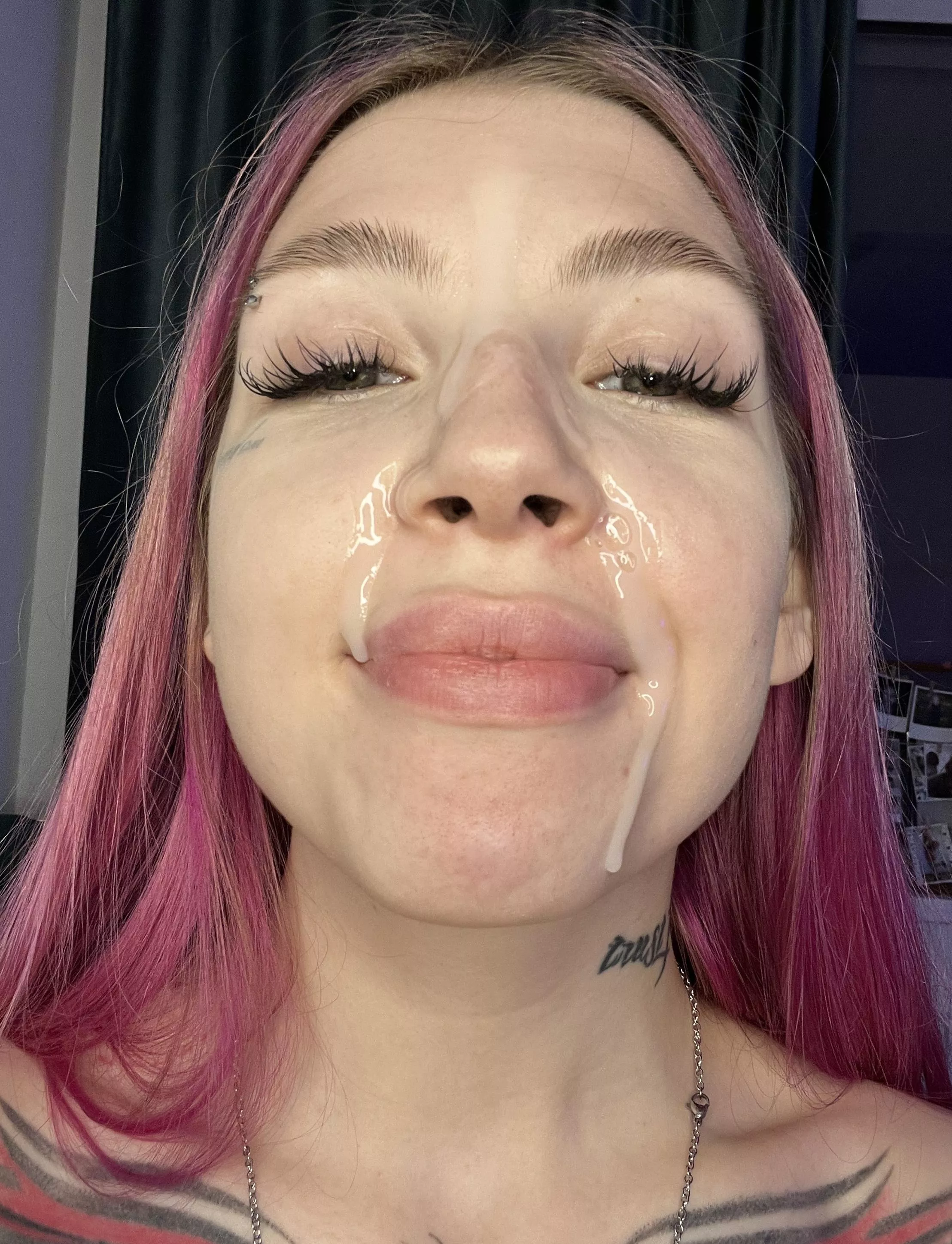 my boyfriend likes to cum on my face
