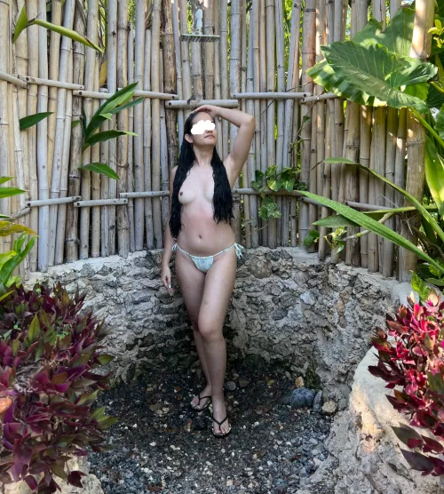 Nothing better than taking a public topless shower