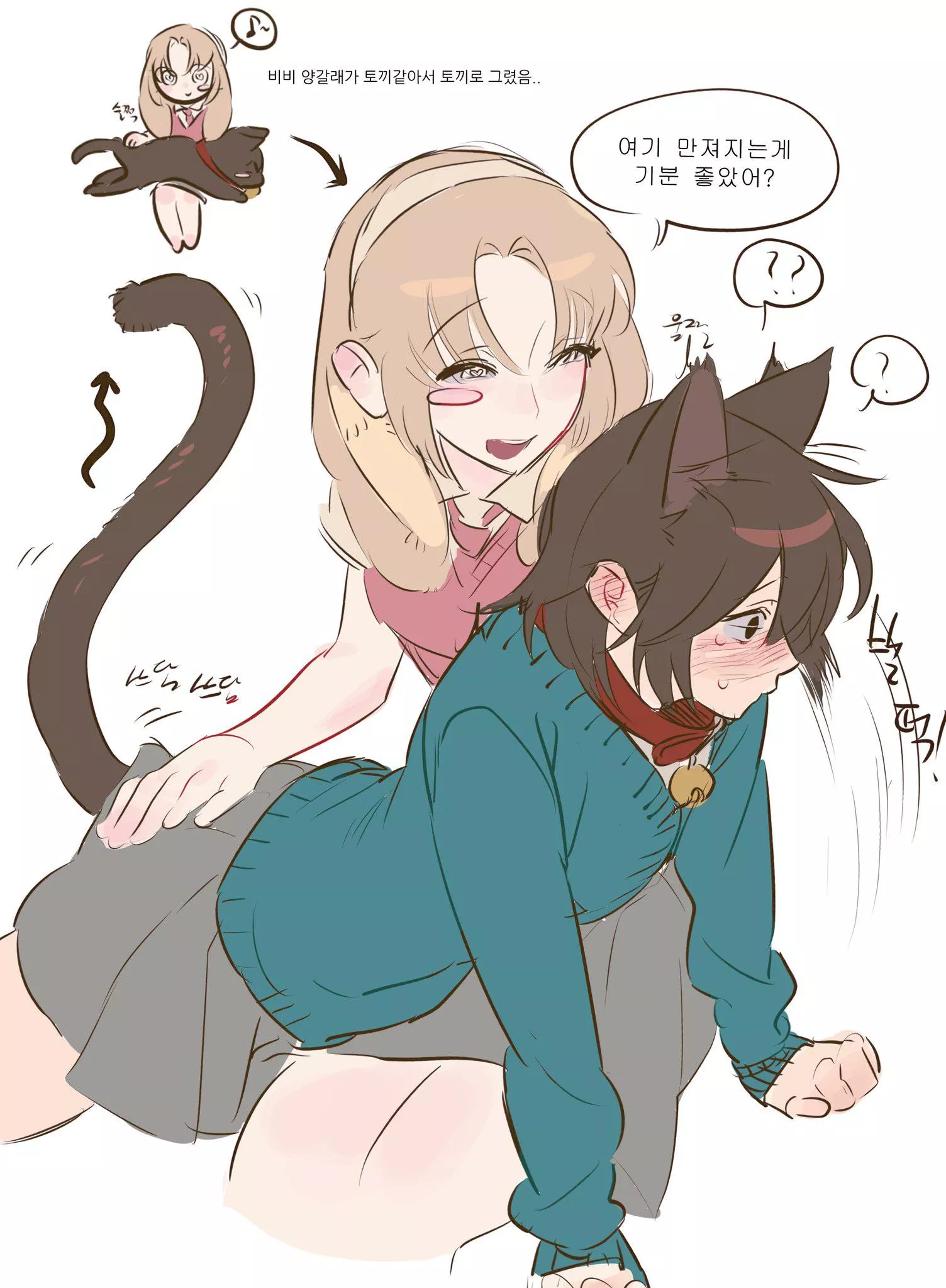 Petting can make your kitties go into heat, just a fair warning.