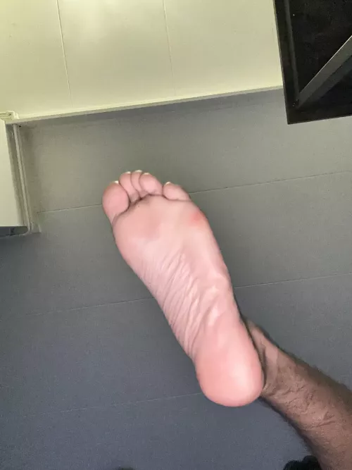 Sniff and lick my feet