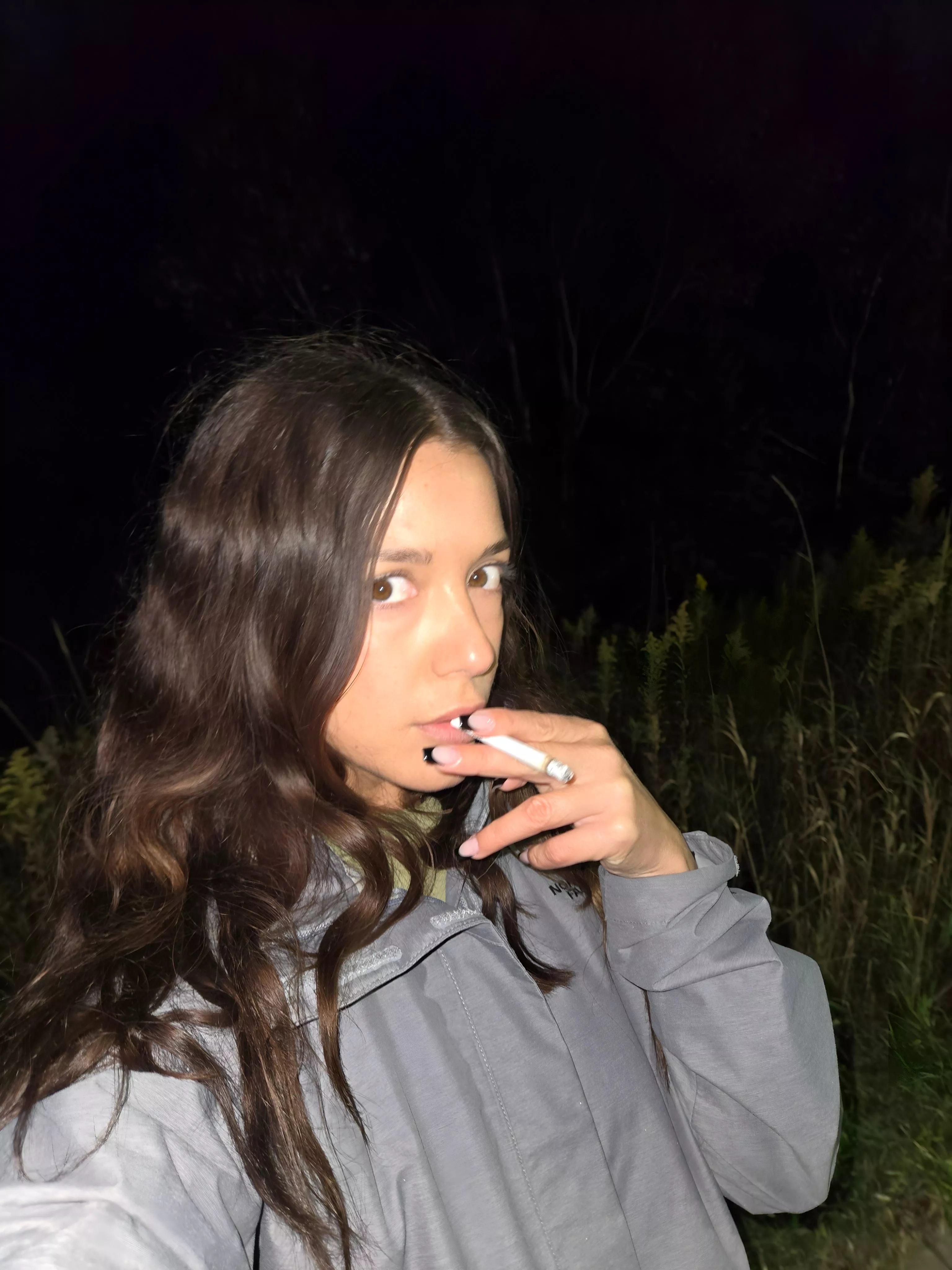 snuck out to have a smoke