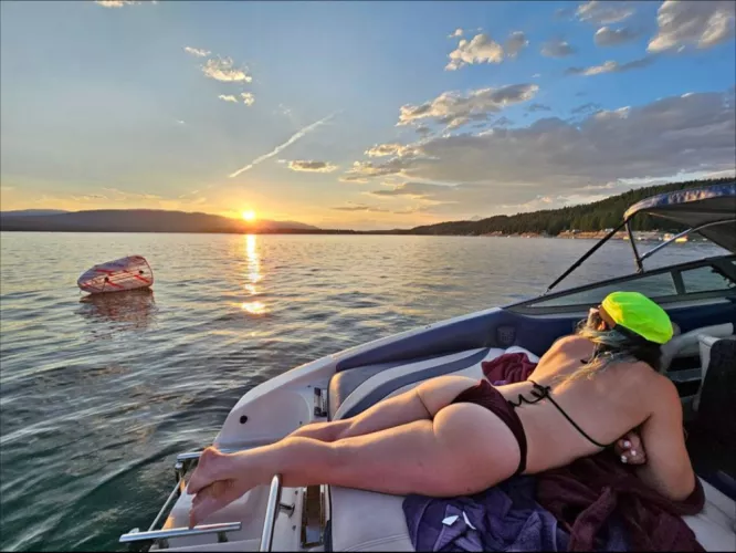 Sunset and full moon in BC