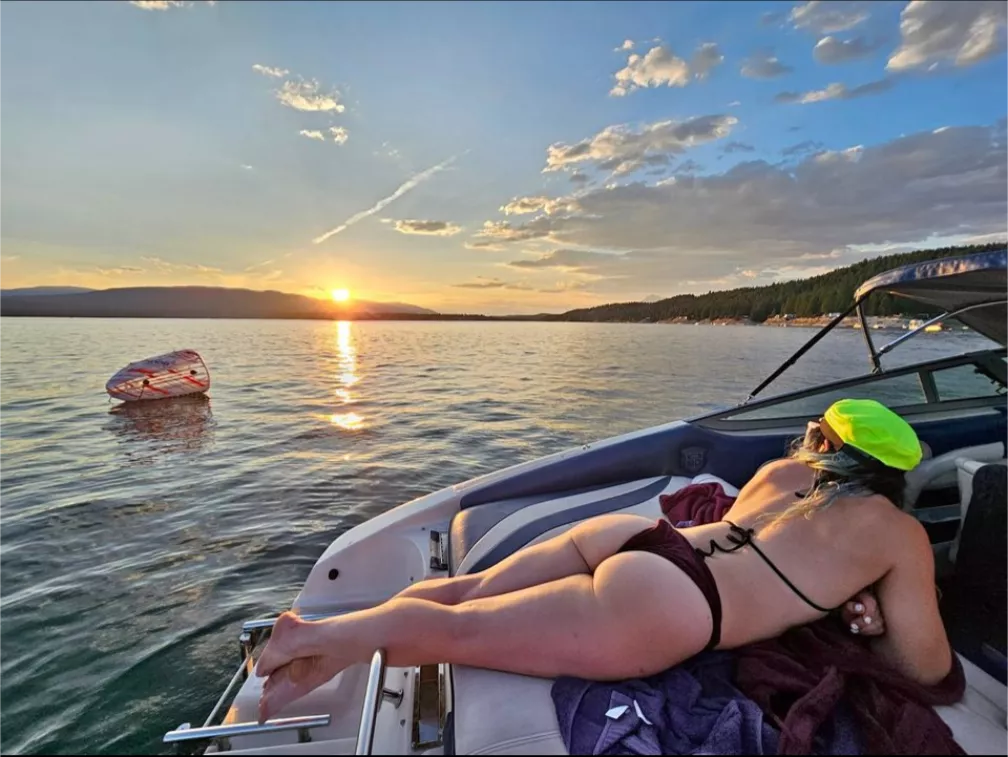 Sunset and full moon in BC