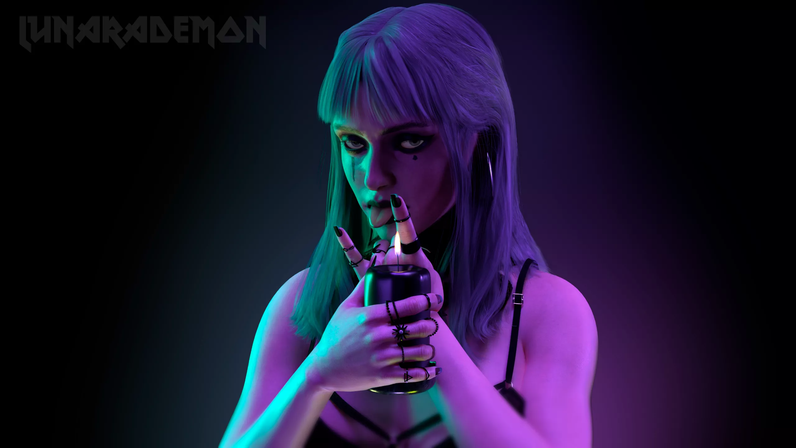 what is she going to do with this candle?...