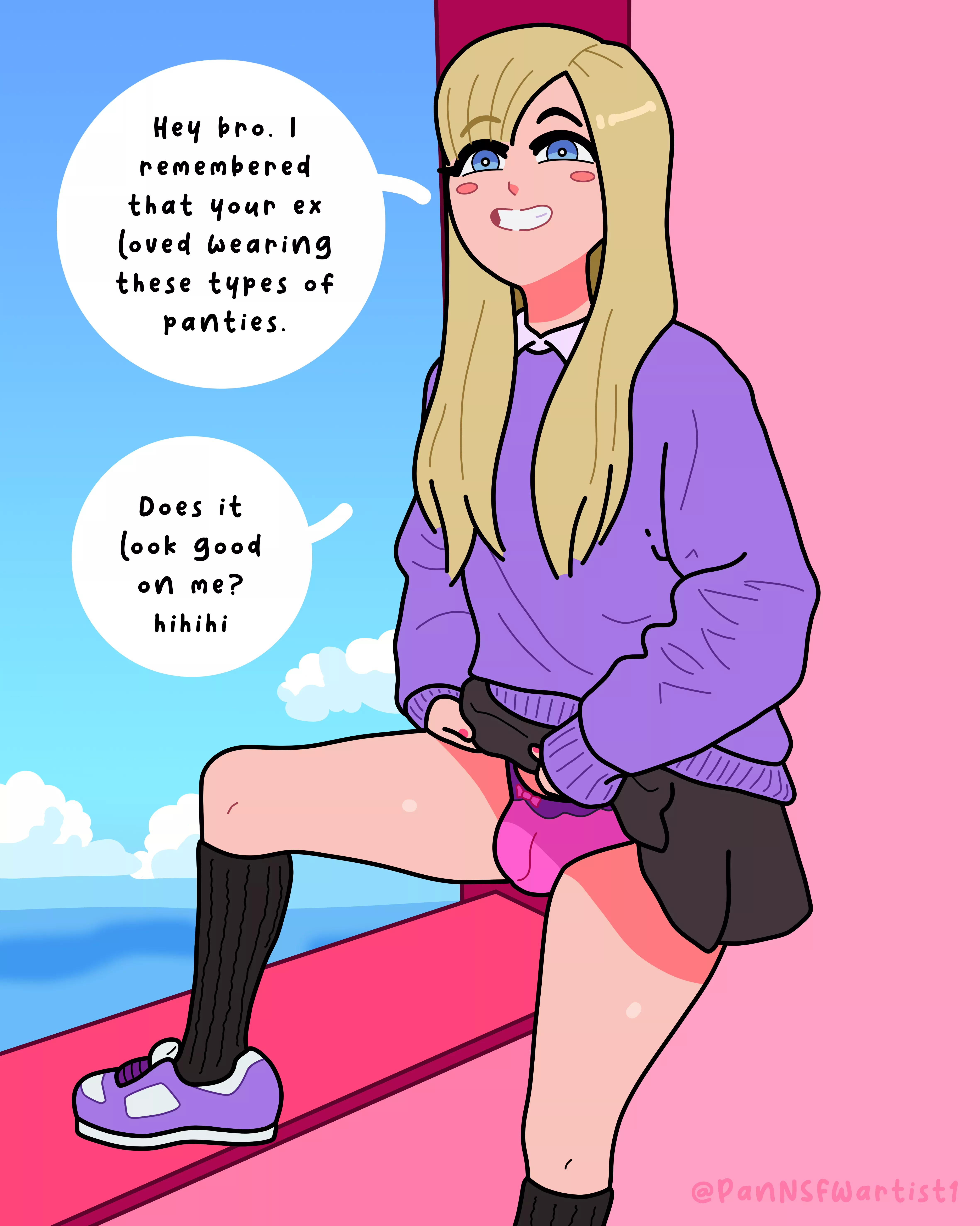 Your Bro is hell-bent on making you forget your ex (@PanNSFWartist1) [OC]