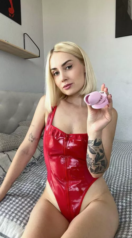 you're gonna wear this until you learn to cum in chastity.
