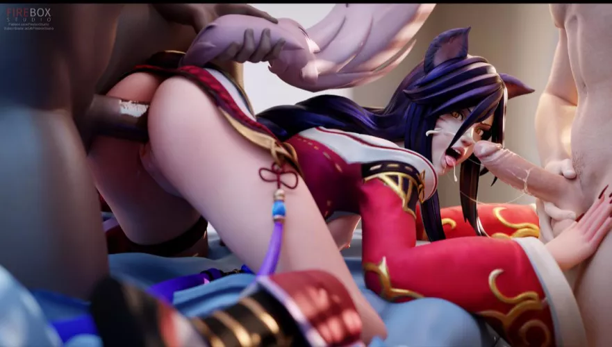 Ahri getting facial and creampie