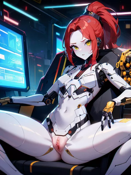 Anime mobile front pose - cyberpunk