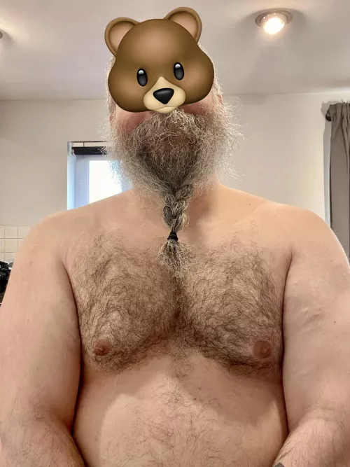 Braided up the beard so you could see the fur better 🐻