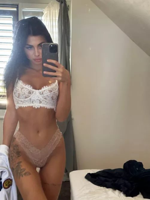 Bright moments in white lingerie...