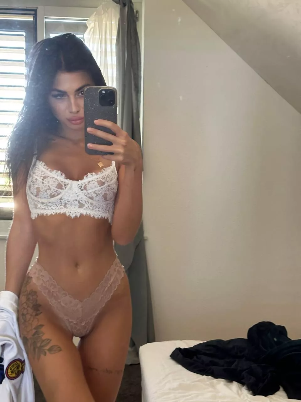 Bright moments in white lingerie...