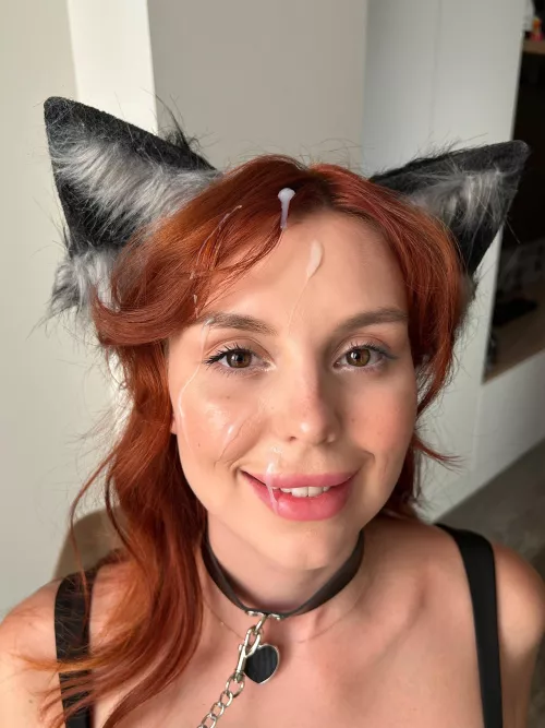 Cat girl enjoying her time