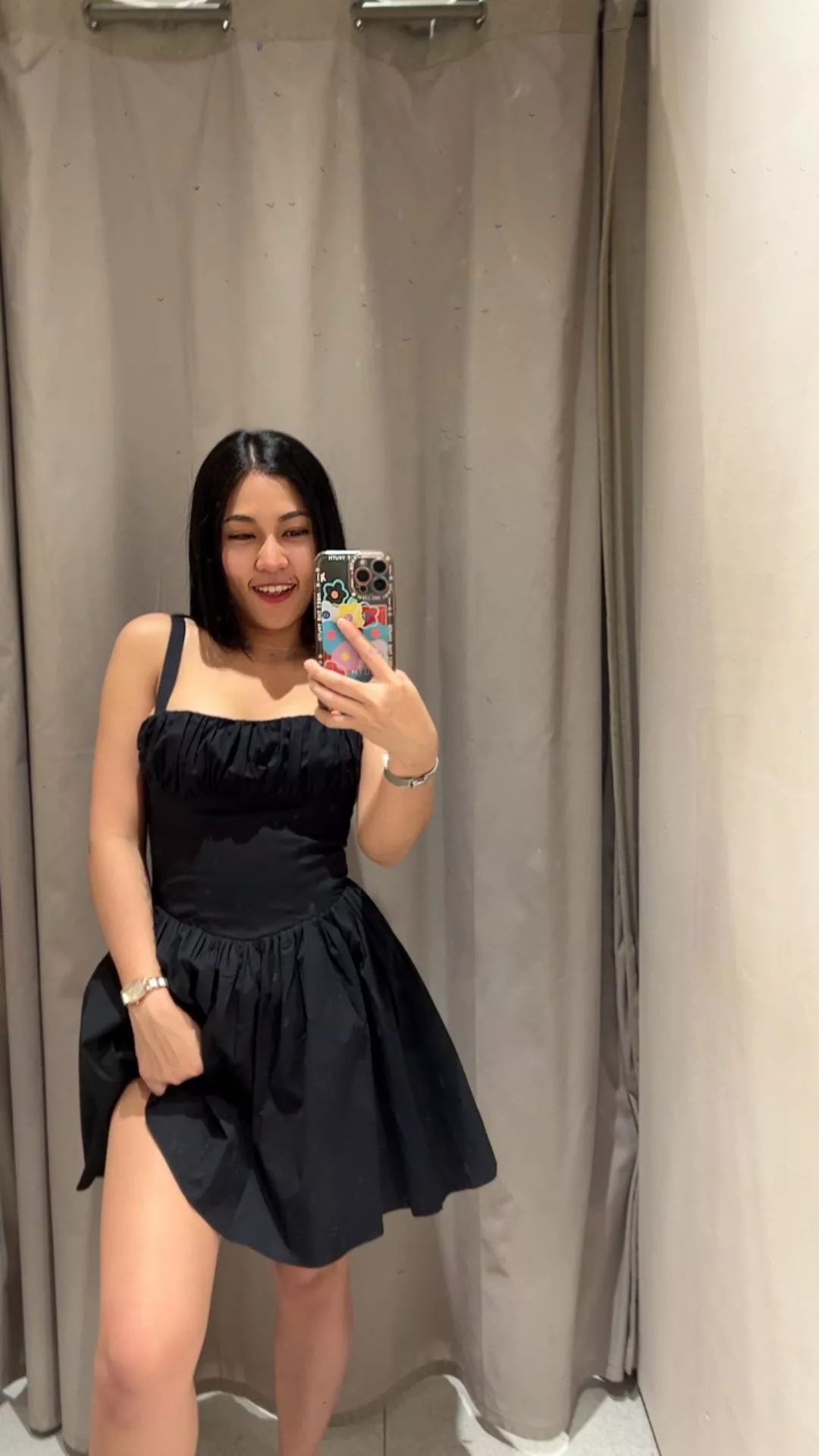 Caught in the mirror moment! Do you think this is my color?