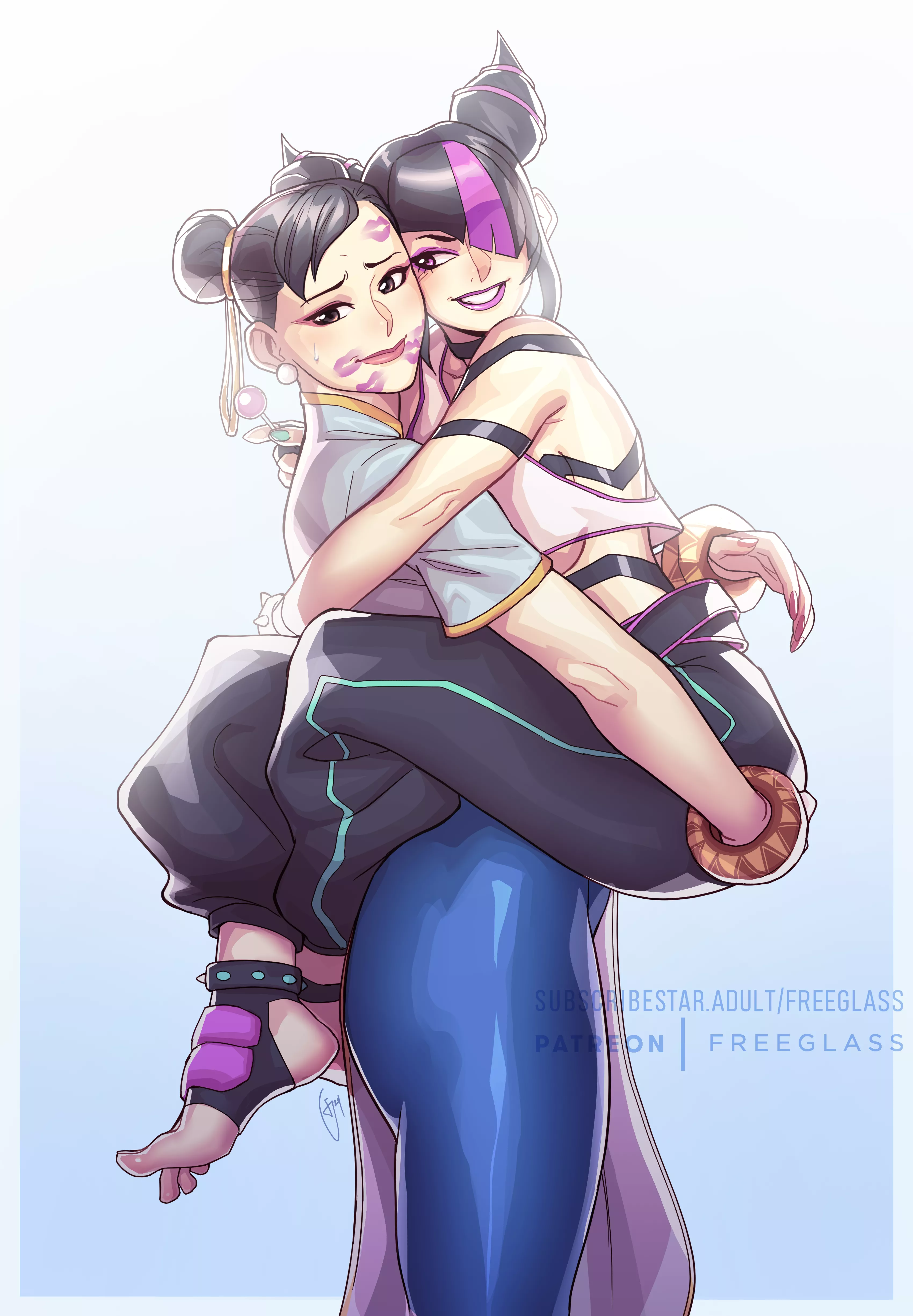 Chun-Li and Juri (FreeGlass)