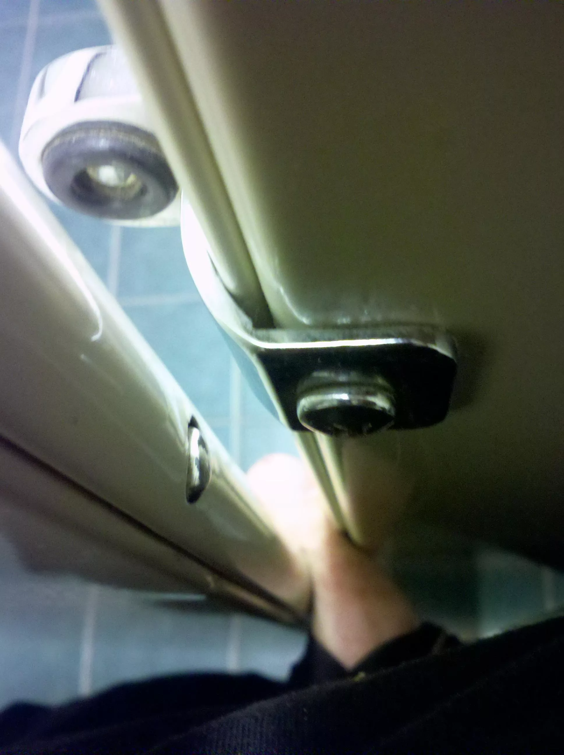 Crushing cock in public stall