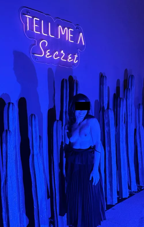 Dared to flash outside at our resort  [f]