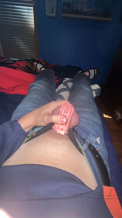 Day 23! Locked and horny 