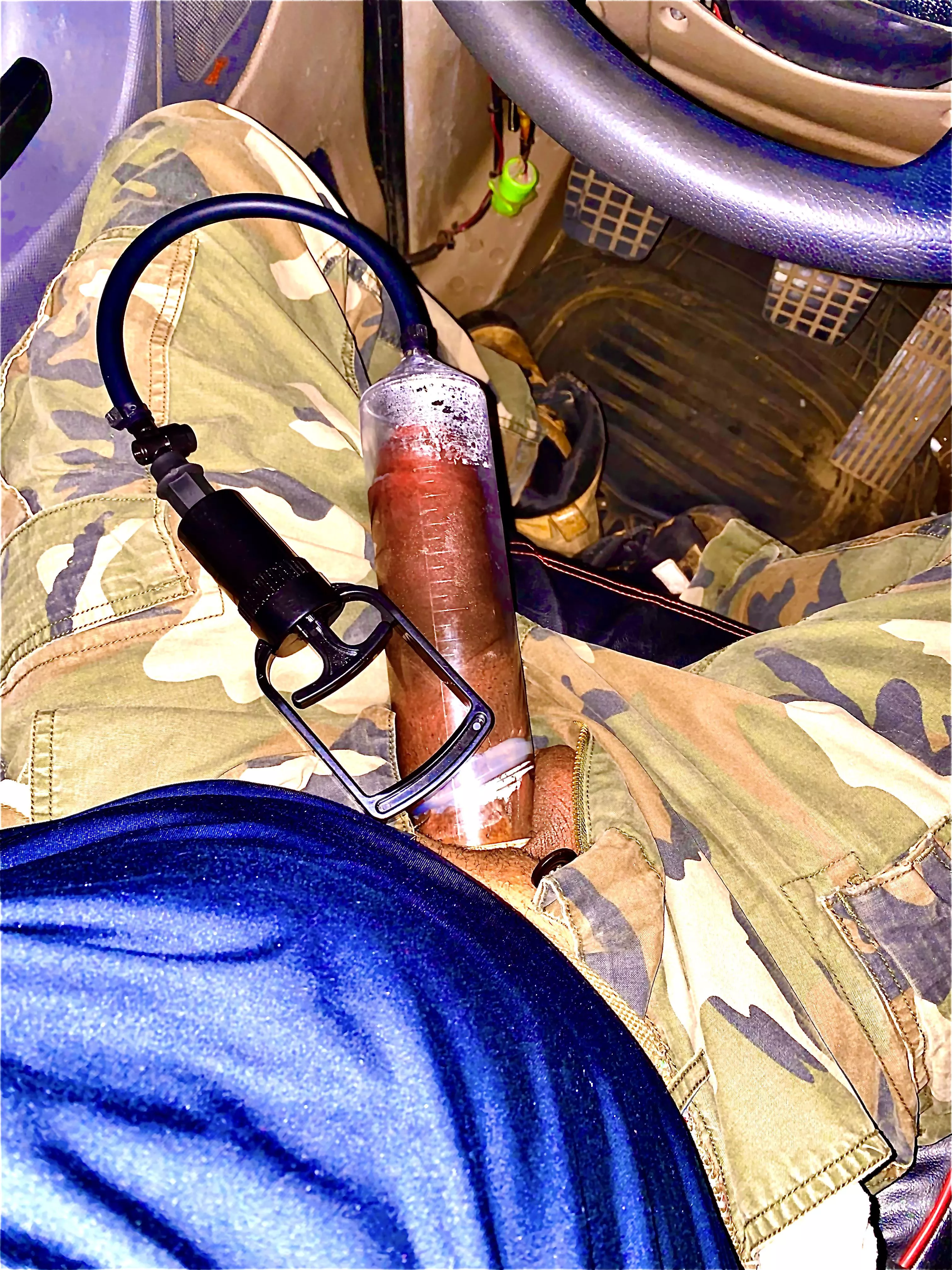 Driving pumping with ring 💍 on . Love it 