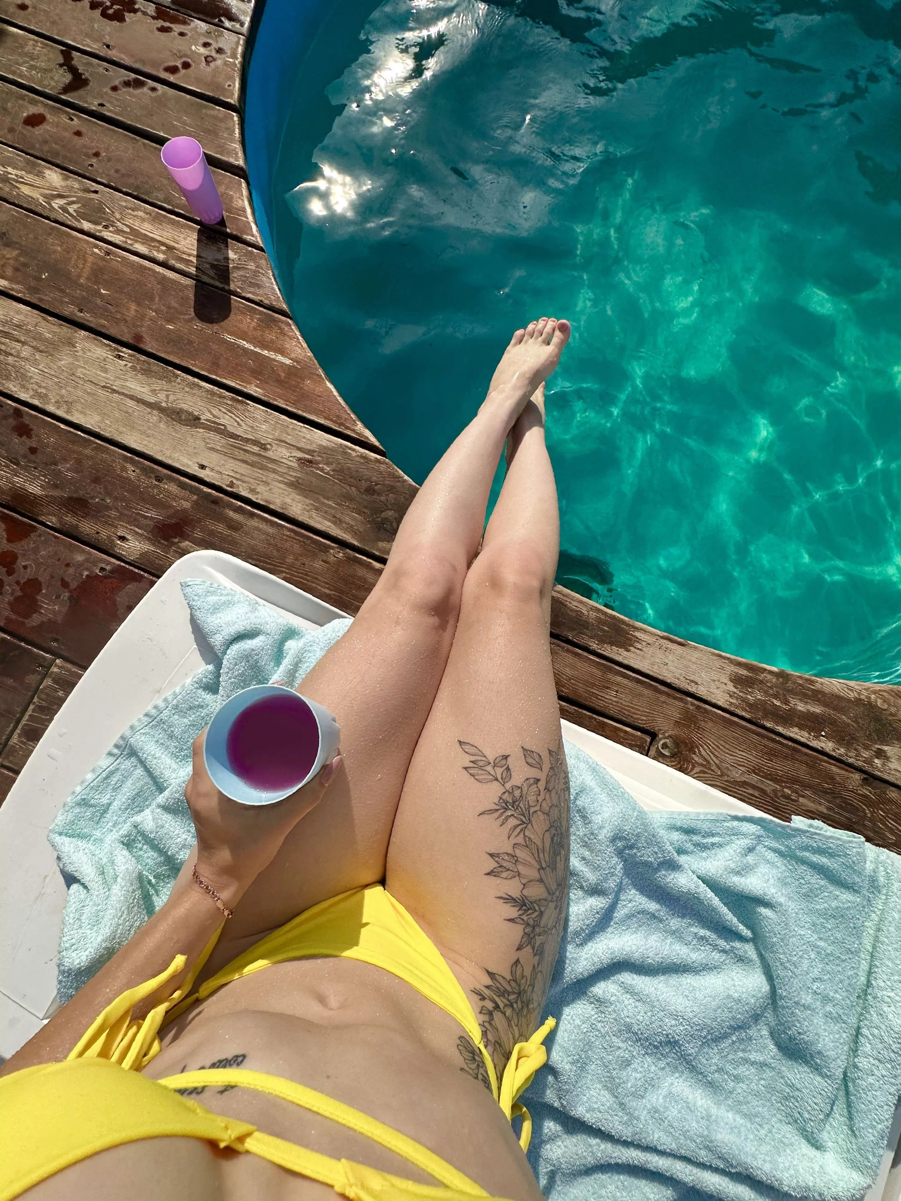 Enjoying time in the pool