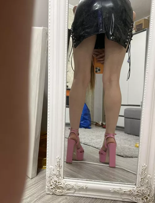 even at home I wear heels