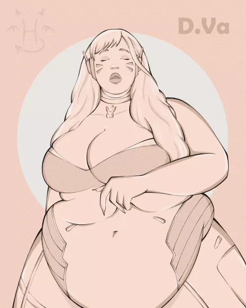 Fat D.va sketch 😌🩷