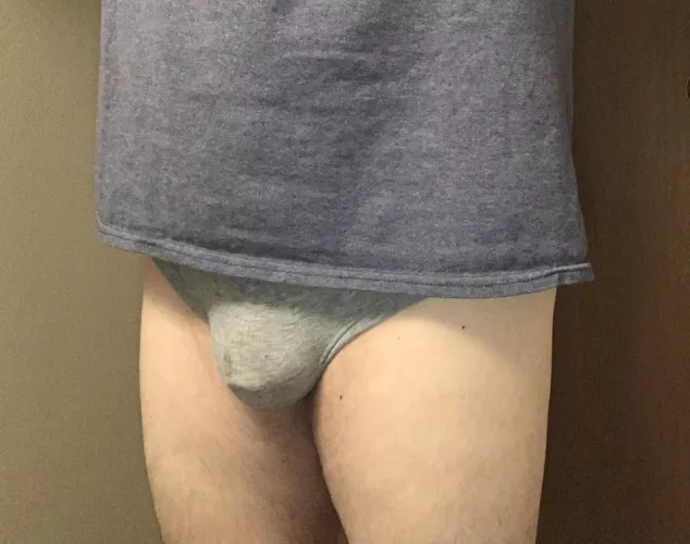 Going pantsless so I can show off my panty bulge is the best work from home perk!!