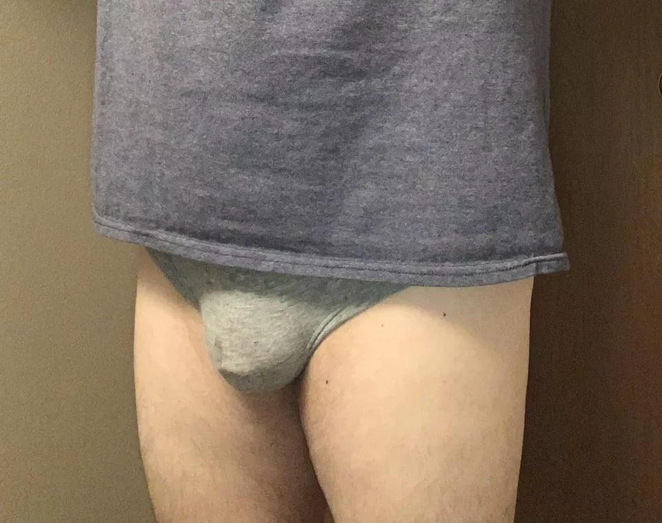 Going pantsless so I can show off my panty bulge is the best work from home perk!!