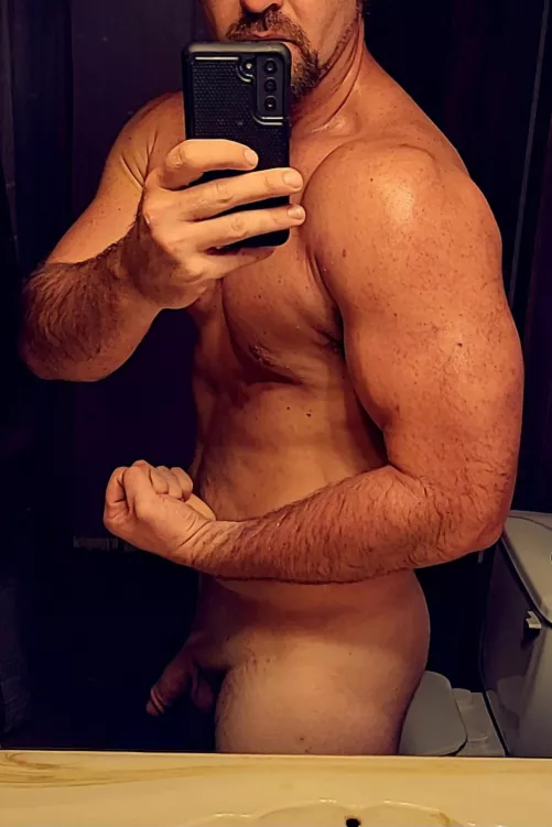 Hard in the gym the last 2 years. Down 50 plus lbs. 