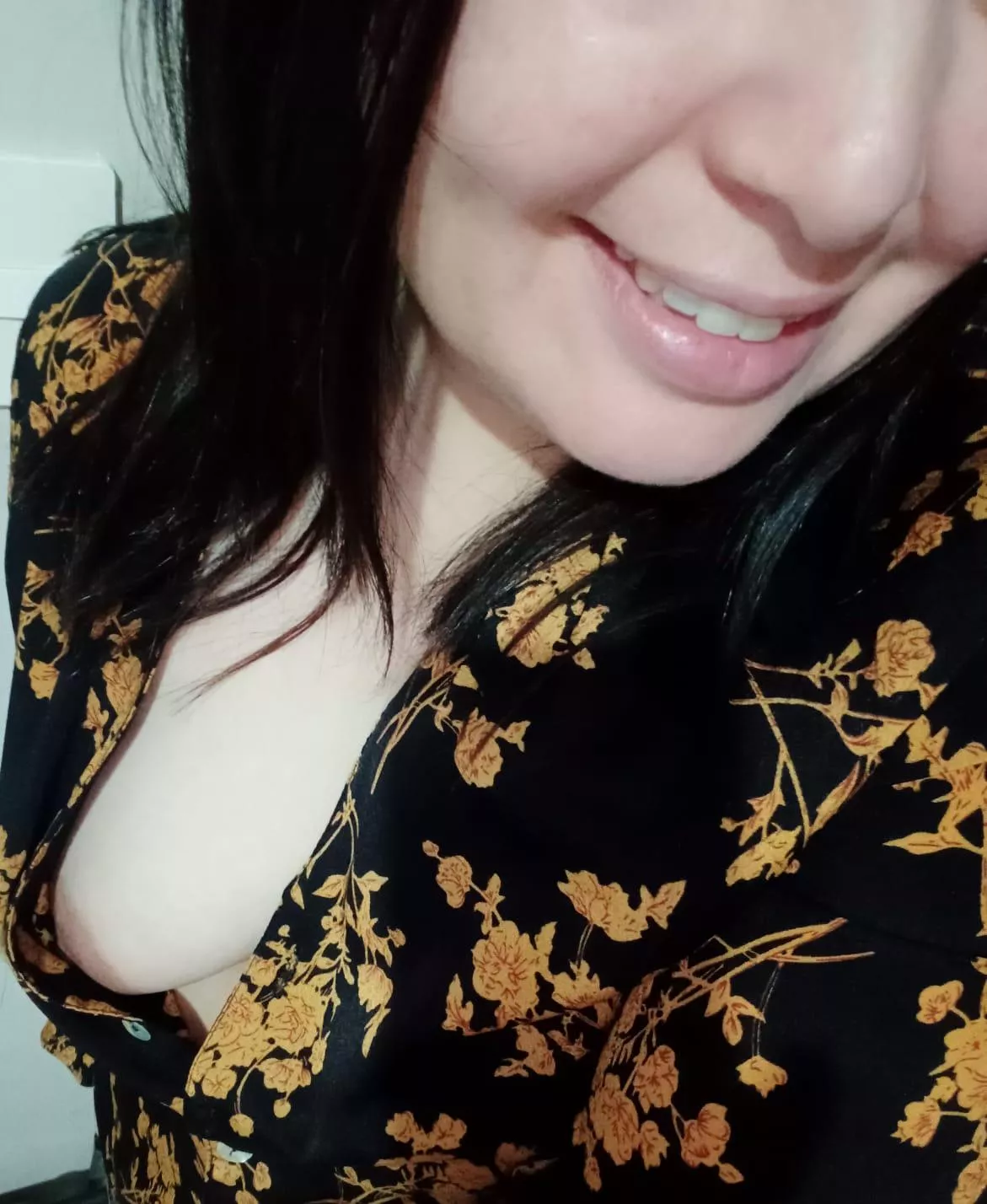 Heard you like it when I go braless at work...