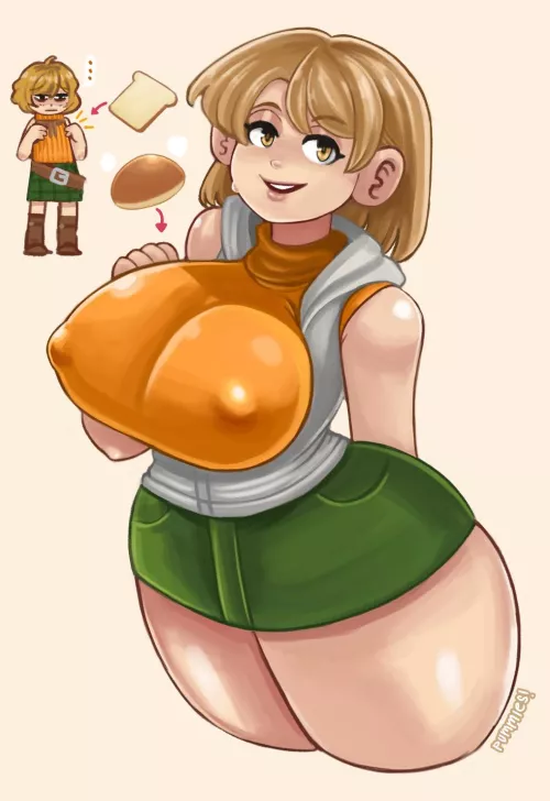 Heather and Ashley trade outfits, pullman and buns, it's bread (Pummies)