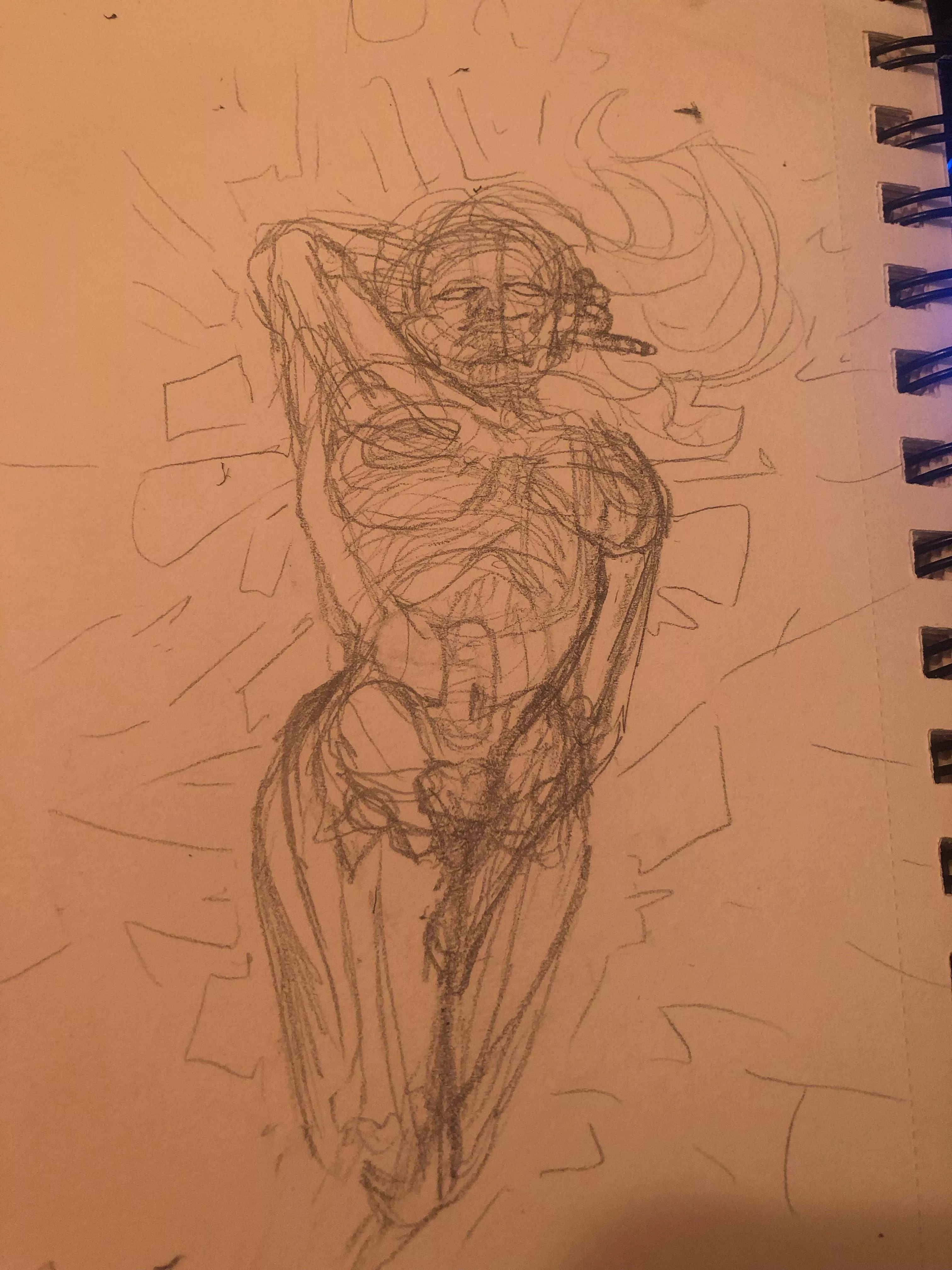 Im trying to practice anatomy, and it ended up nsfw so she looks like a /slime/ghoul woman lol