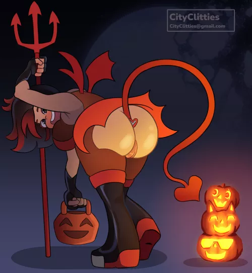 Is Ruby planning to Trick or Treat you?🎃❤️(CityClitties)