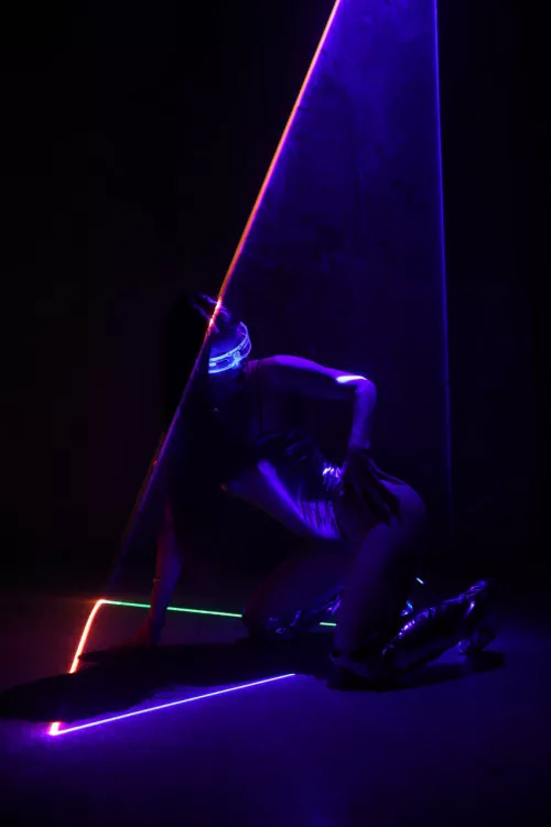 It's a neon party for two, you're welcome to join me