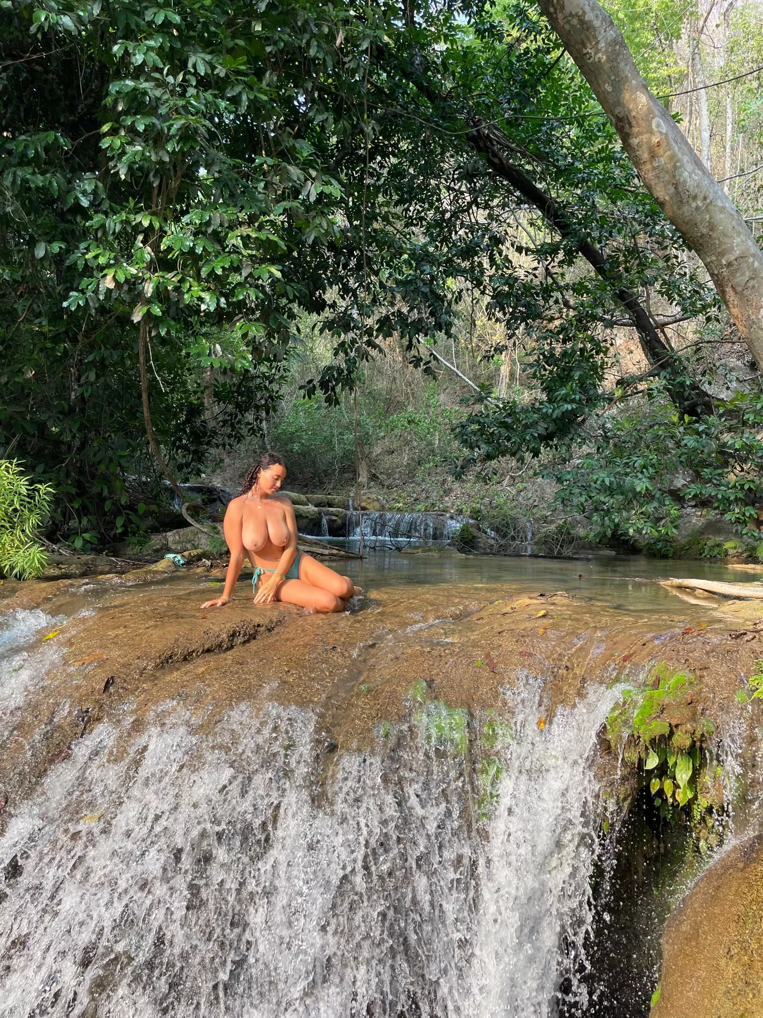 Juicy tits basking in sunlight