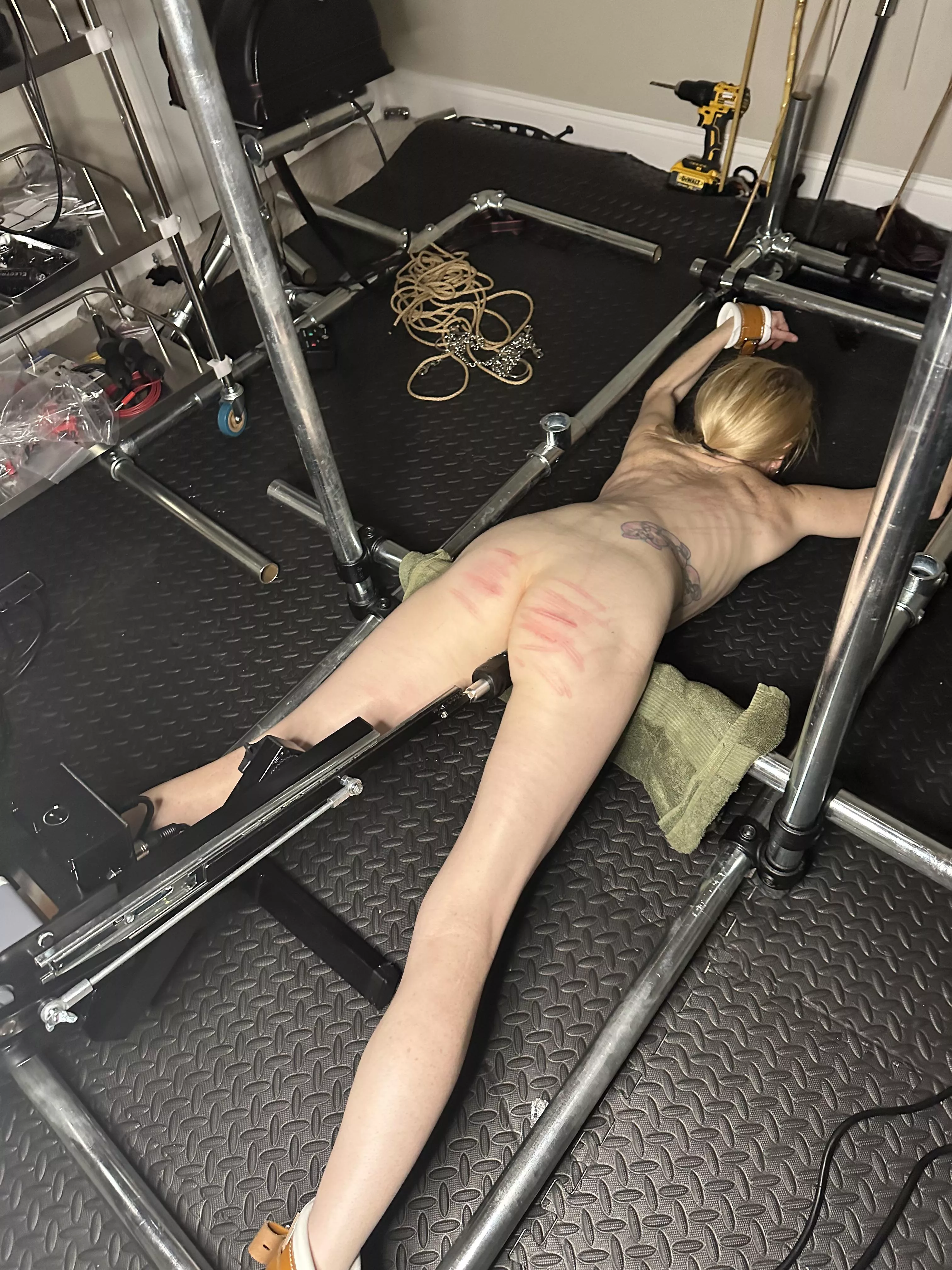 Letting the machine do the work. It never gets tired 