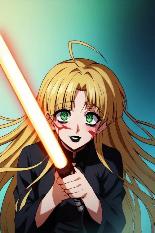 Little Asia found a strange glow stick