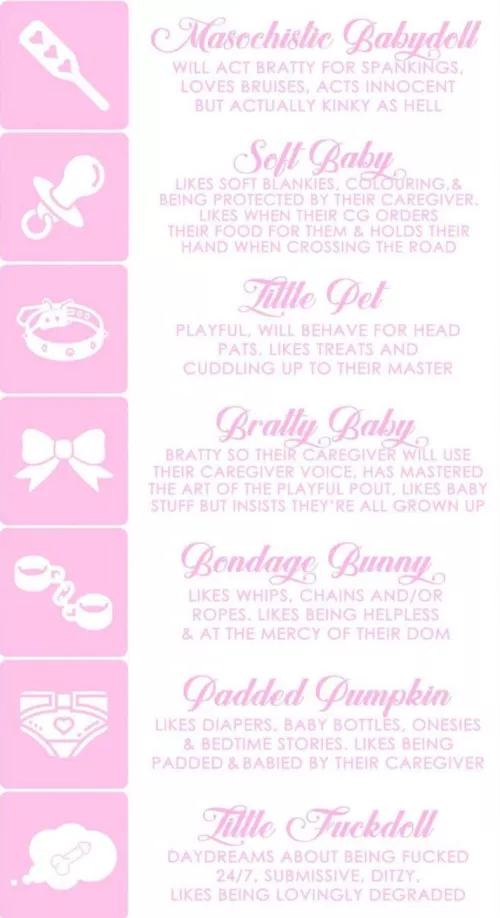 Littles which one is you? Daddies which one’s your type? 🍬💕