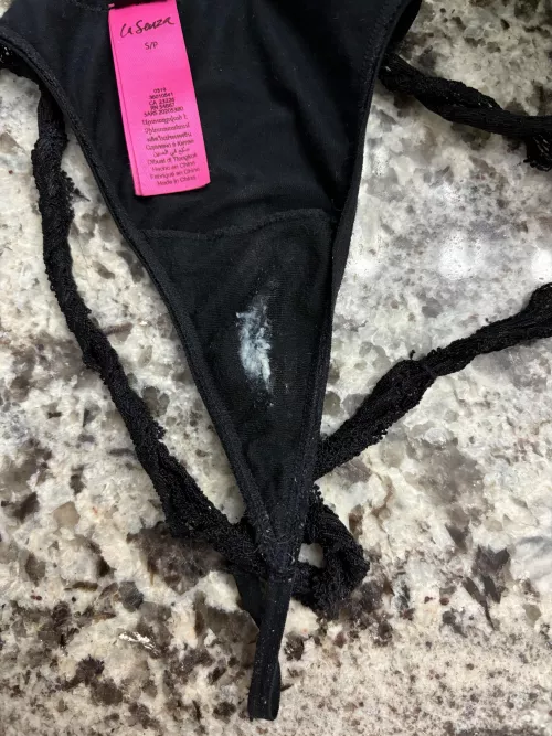 My panties after hot yoga! Got them messy